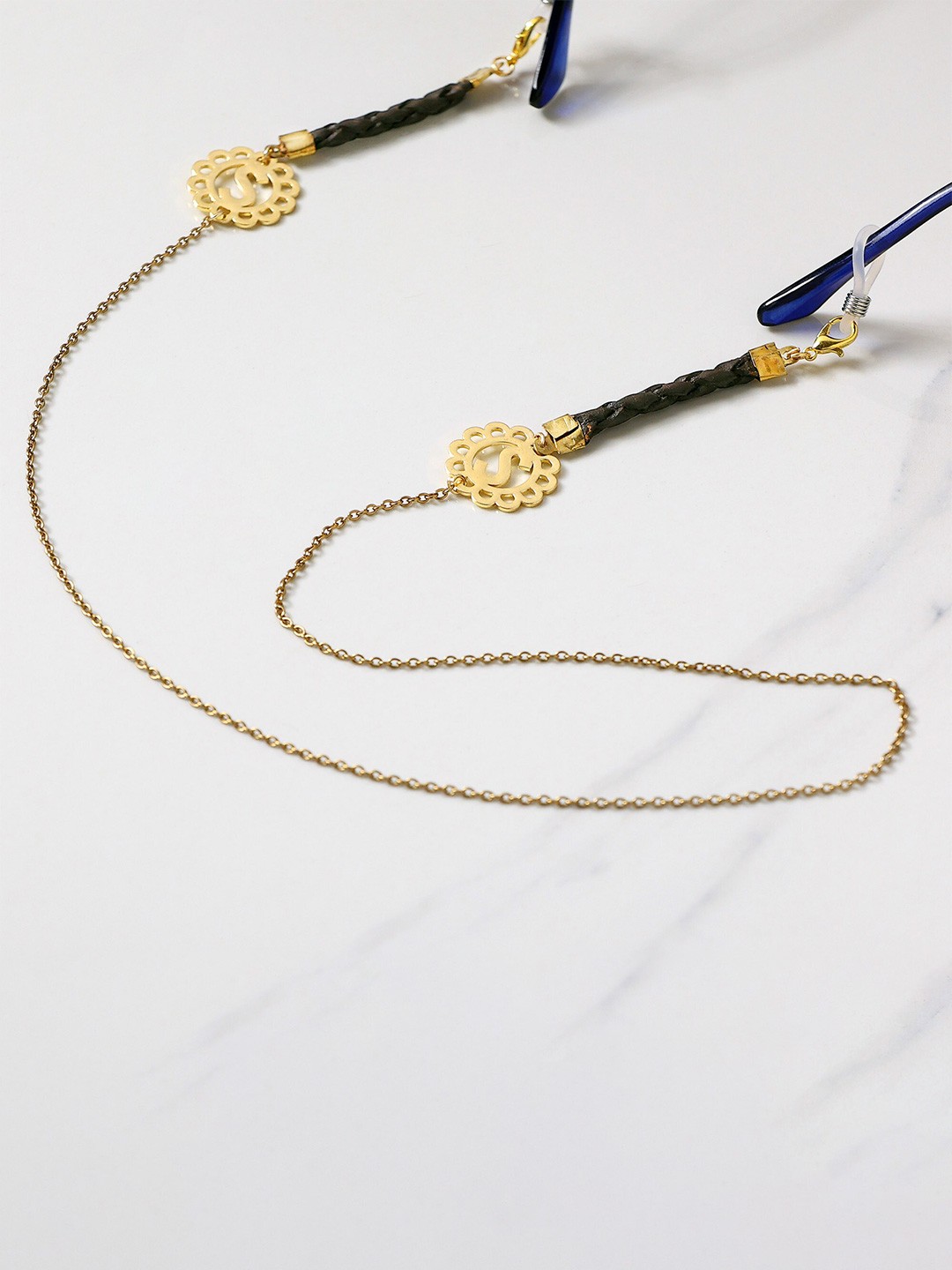 

BeAbhika Beads Studded Spectacles Chain, Gold