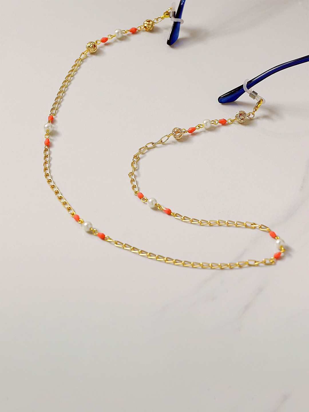 

BeAbhika Beads Studded Spectacles Chain, Gold