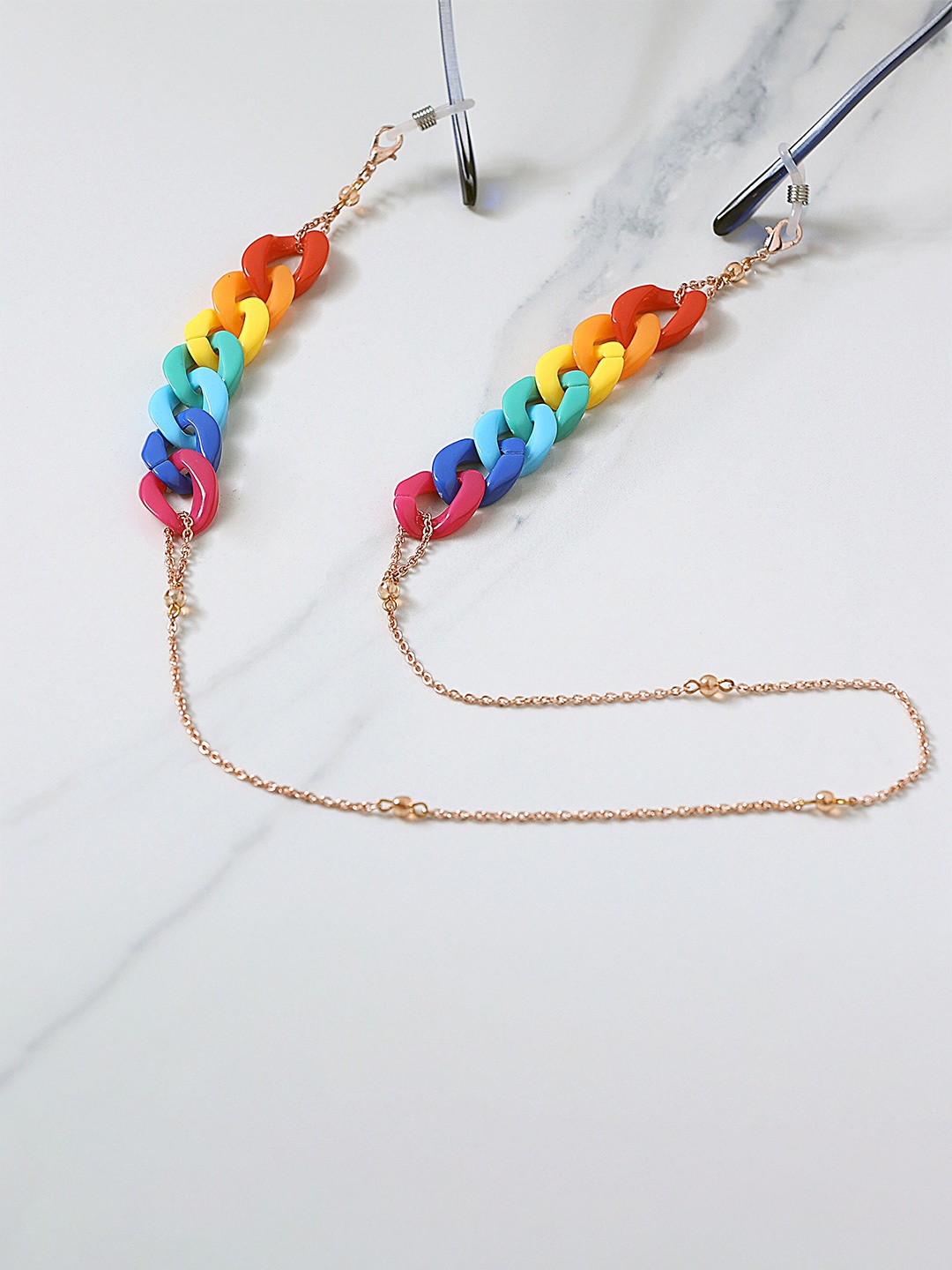 

BeAbhika Beads Studded Spectacles Chain, Gold
