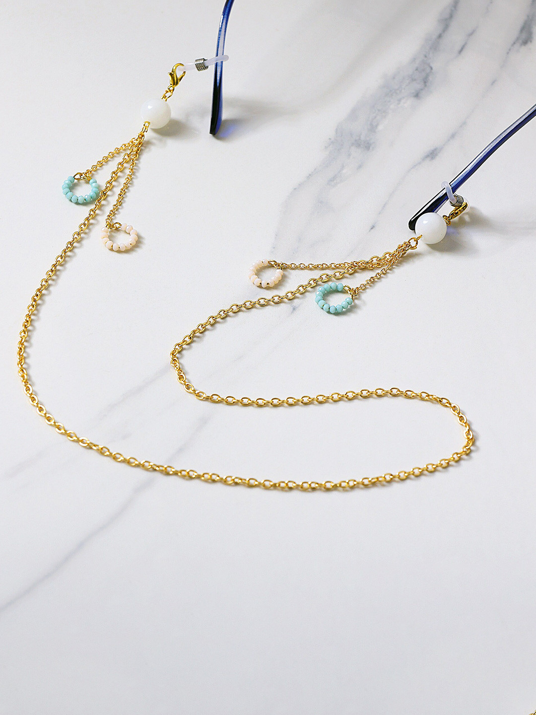 

BeAbhika Beads Studded Spectacles Chain, Gold