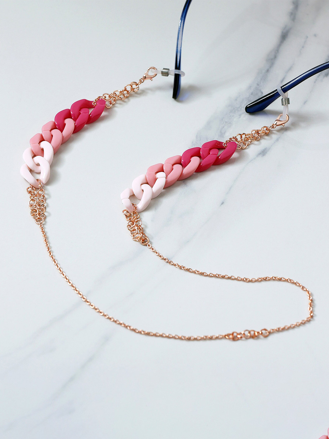 

BeAbhika Beads Studded Spectacles Chain, Pink