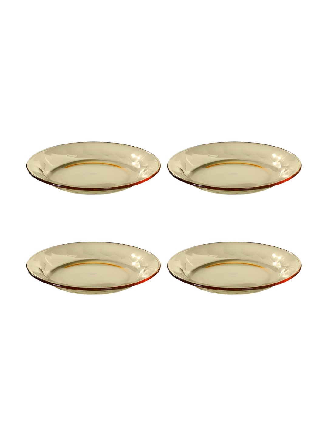 

UMAI Yellow 4 Pieces Glass Dinner Plates