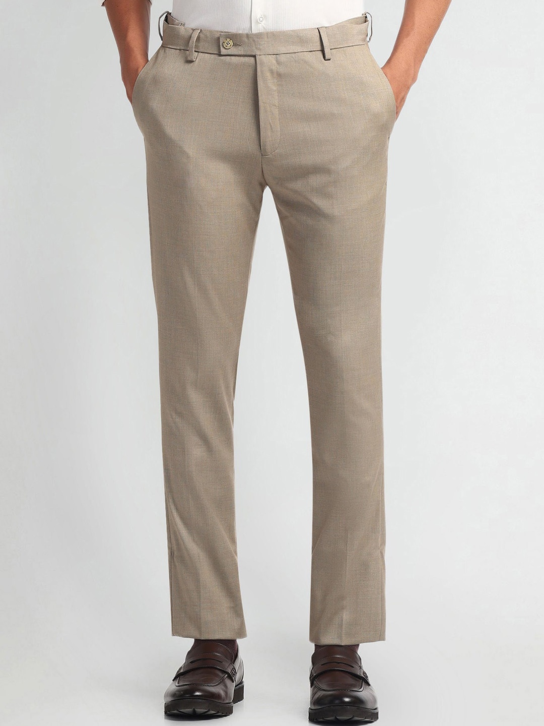 

Arrow Men Slim Fit Formal Trouser, Beige