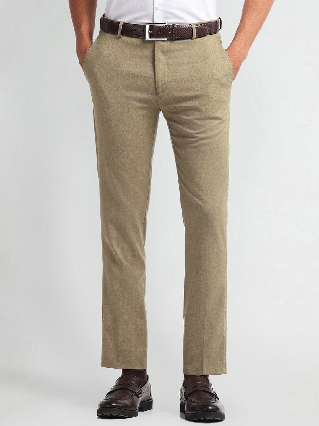

Arrow Men Slim Fit Mid-Rise Trouser, Brown