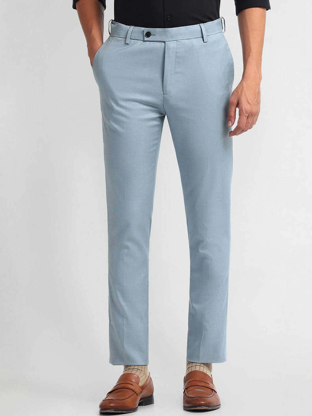 

Arrow Men Super Slim Fit Chinos Trousers, Blue