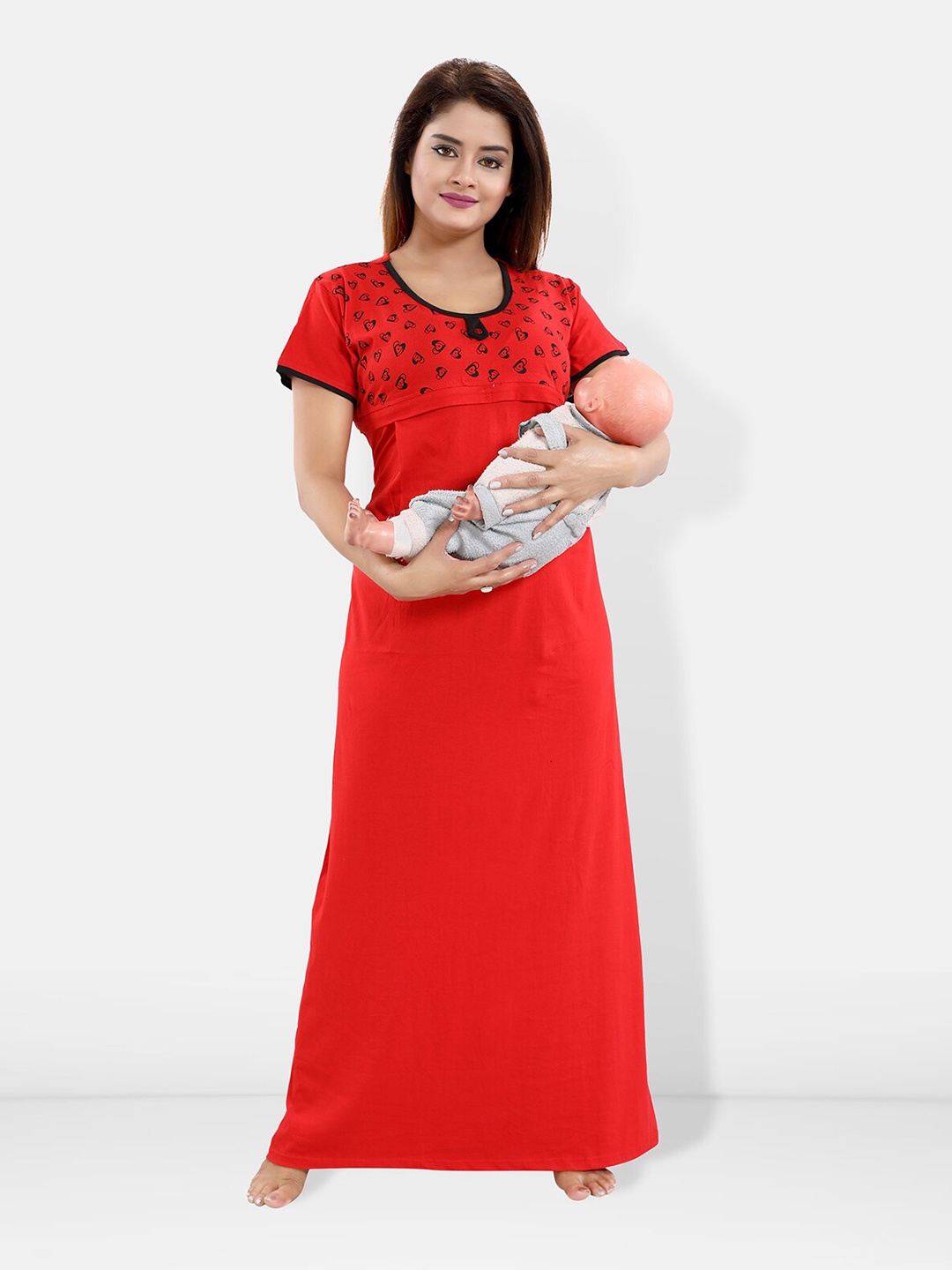 

Be You Maternity Maxi Nightdress, Red