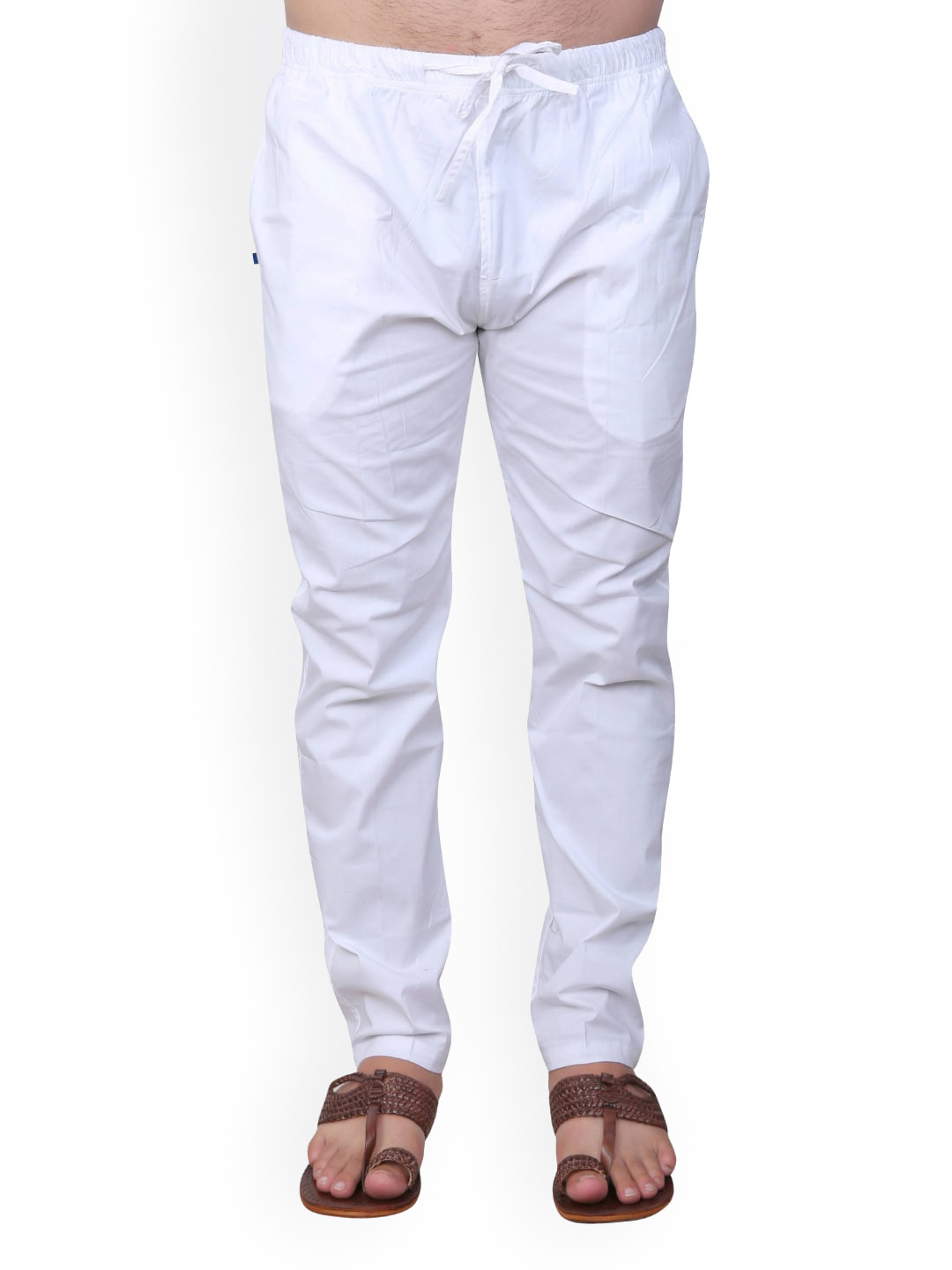 

VIDYARTHI Men Mid-Rise Cotton Pyjama, White