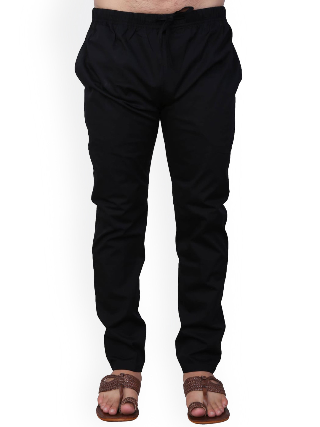 

VIDYARTHI Men Mid-Rise Cotton Pyjama, Black