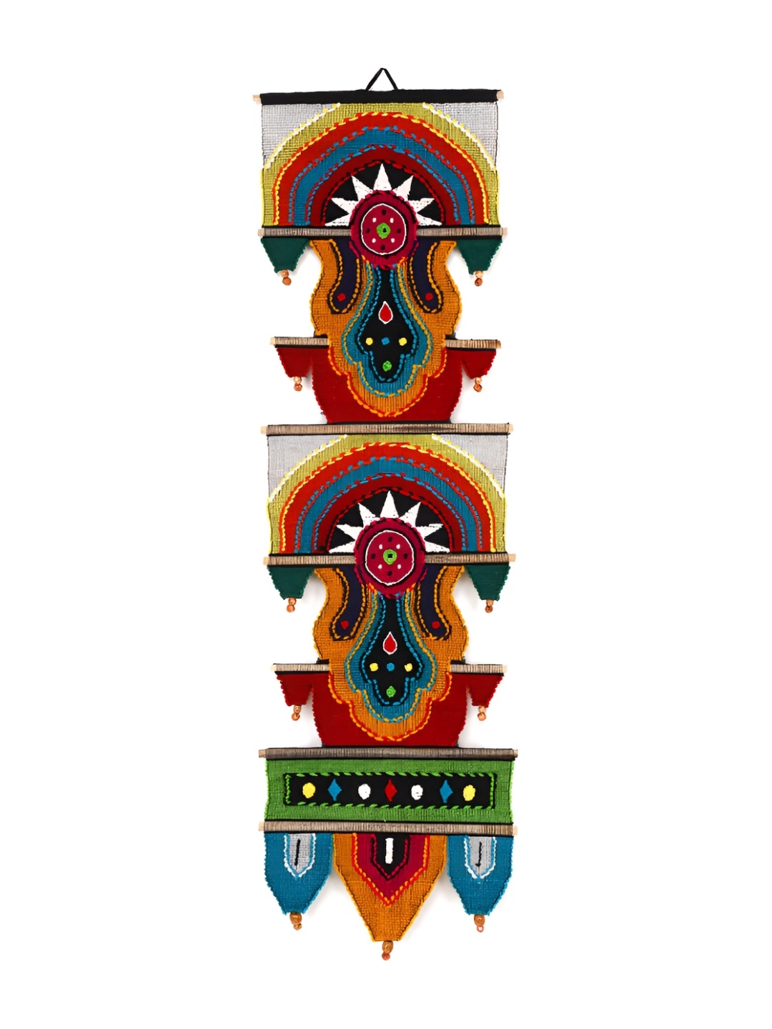 

YWULY Red & Green Printed Cotton Hanging Wall Decor