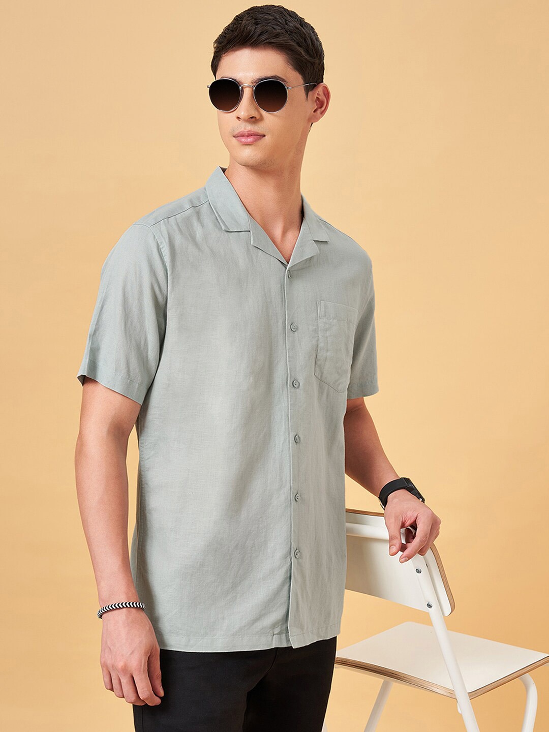 

BYFORD by Pantaloons Men Opaque Casual Shirt, Green