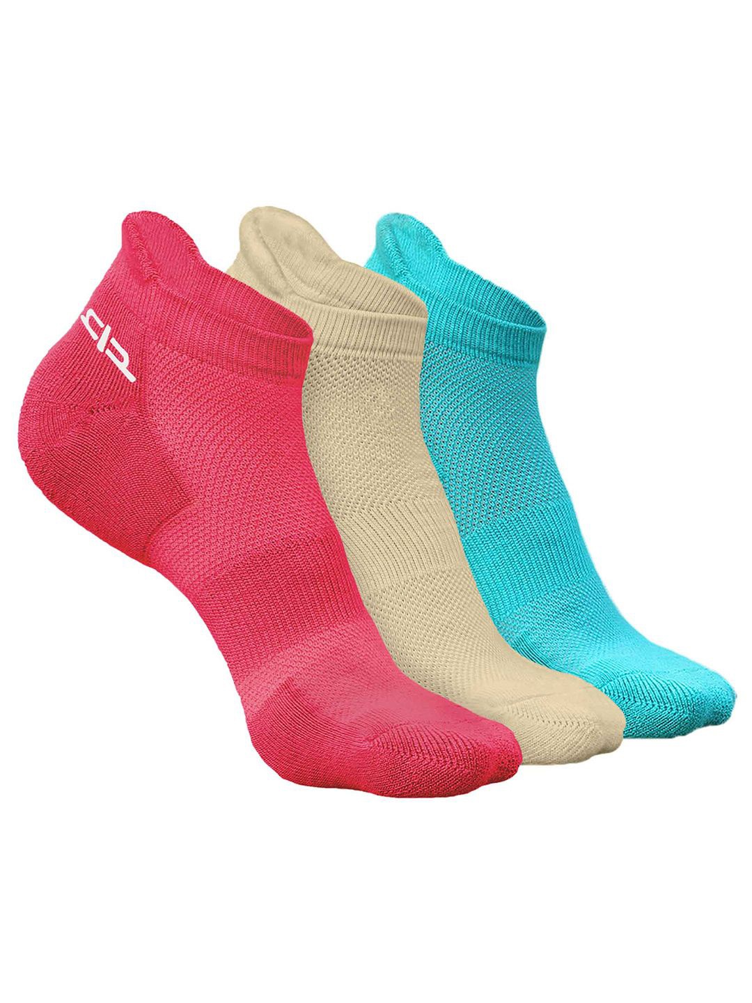 

Heelium Women Pack of 3 Bamboo Super Soft & Odour-Free Breathable Ankle-Length Socks, Pink
