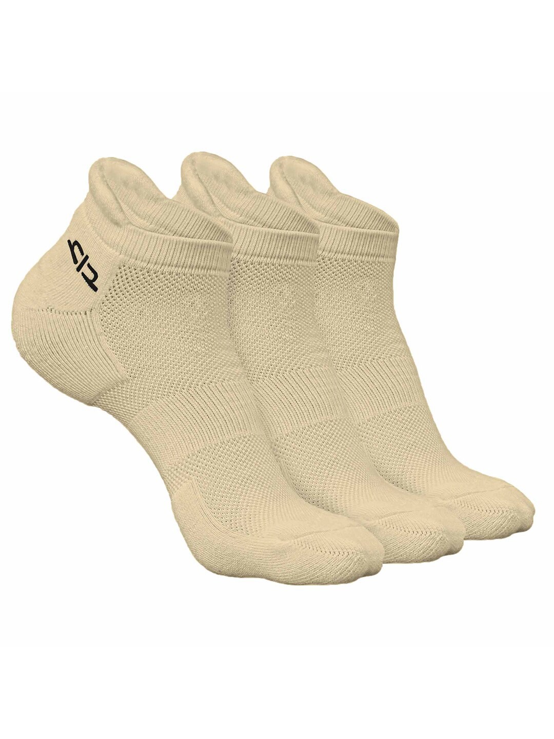 

Heelium Women Pack of 3 Bamboo Super Soft & Odour-Free Breathable Ankle-Length Socks, Beige