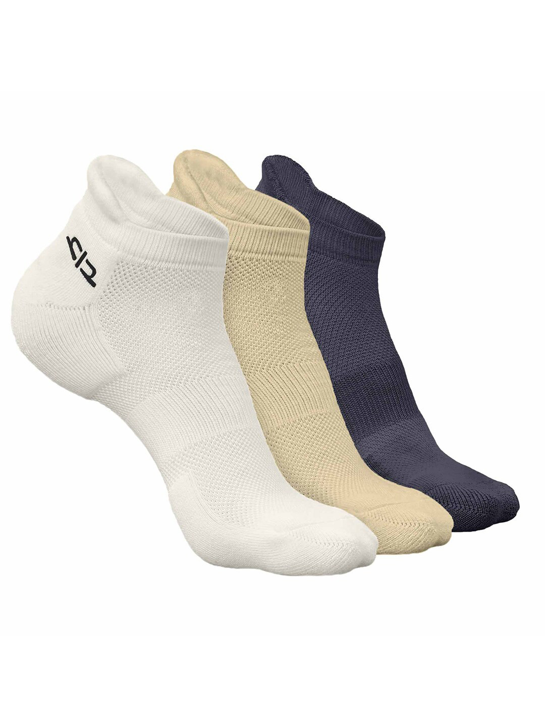 

Heelium Women Pack of 3 Bamboo Super Soft & Odour-Free Breathable Ankle-Length Socks, White