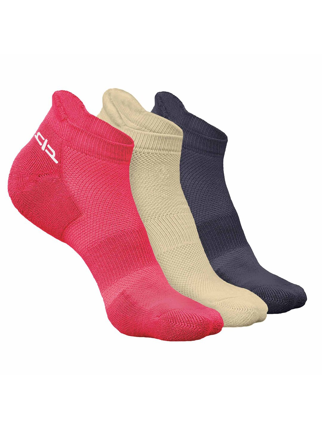 

Heelium Women Pack of 3 Bamboo Super Soft & Odour-Free Breathable Ankle-Length Socks, Pink