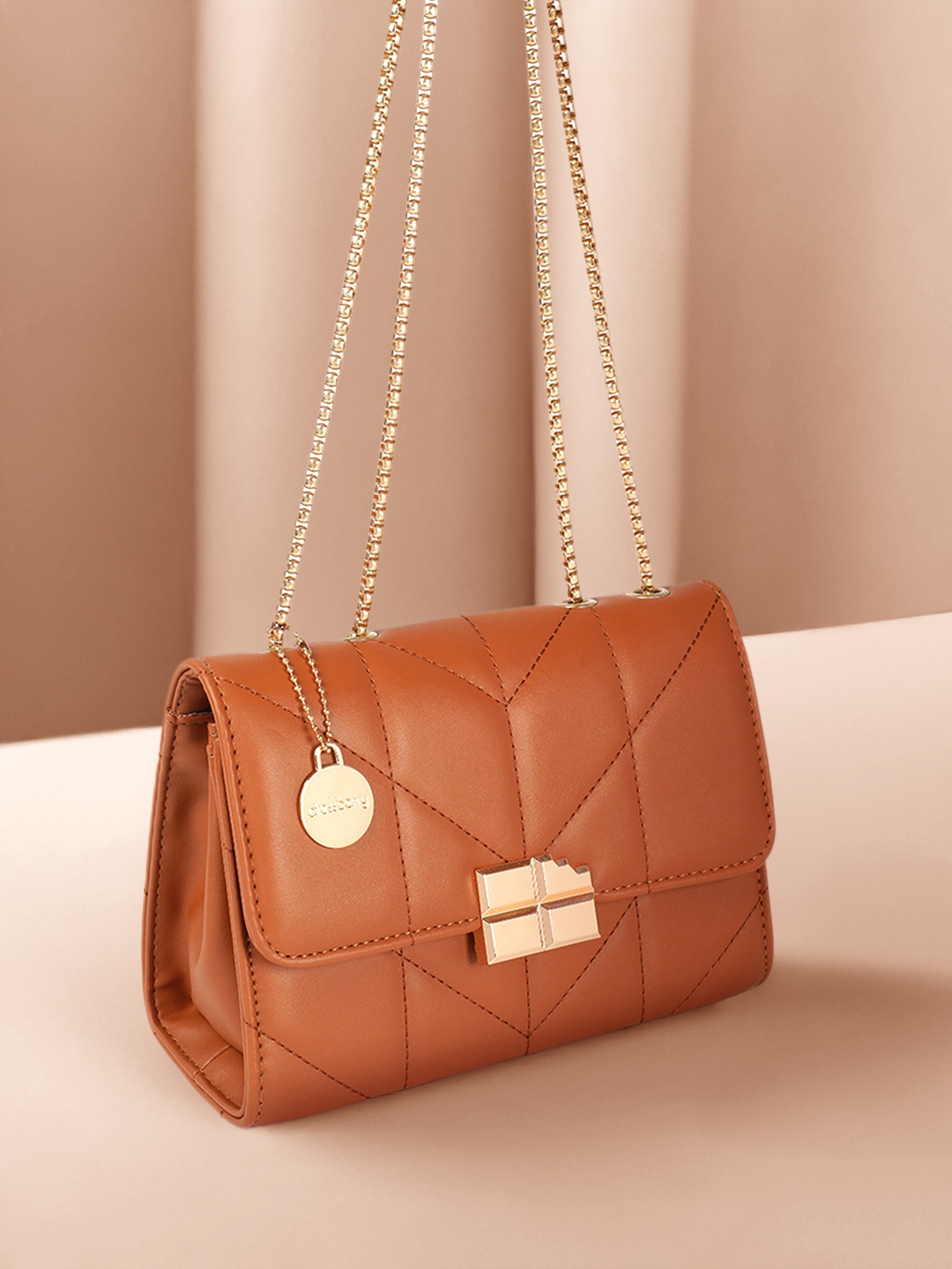 

DressBerry Structured Shoulder Bag, Brown