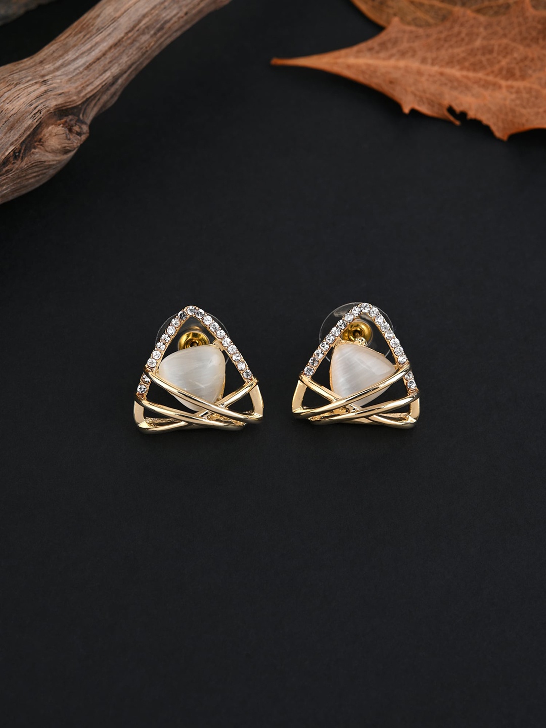 

E2O Gold-Plated Geometric Studs Earrings