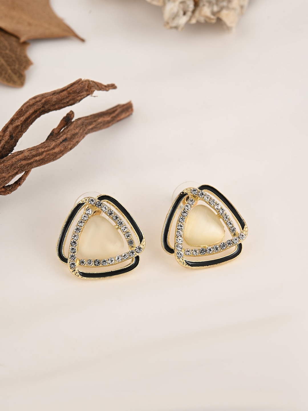 

E2O Gold-Plated Geometric Studs Earrings