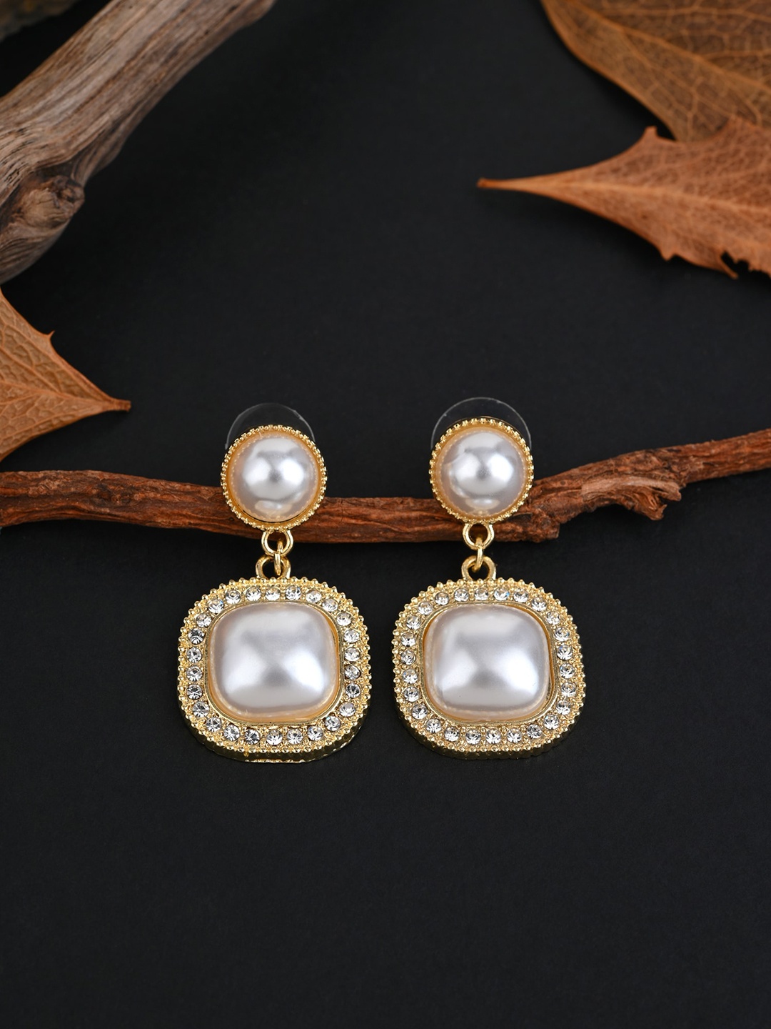 

E2O Gold-Plated Contemporary Drop Earrings