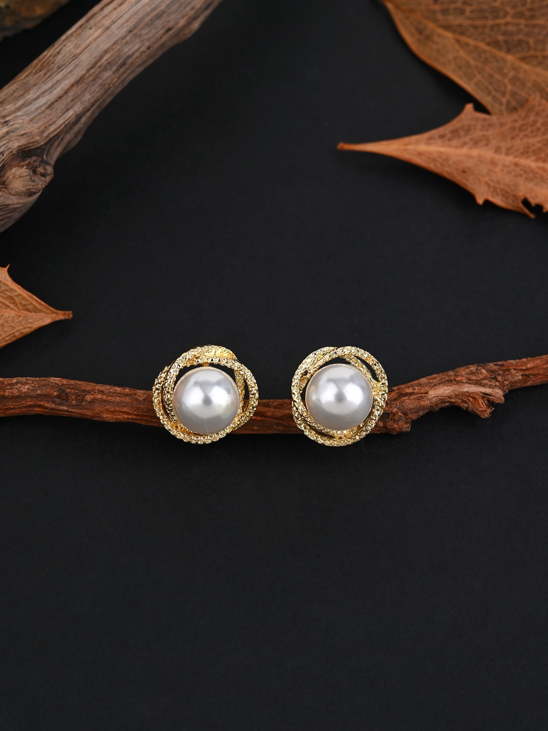 

E2O Gold-Plated Contemporary Stud Earrings
