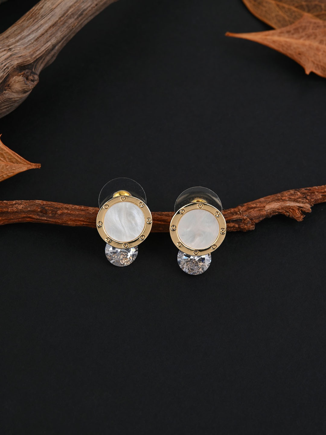 

E2O Gold-Plated Contemporary Stud Earrings