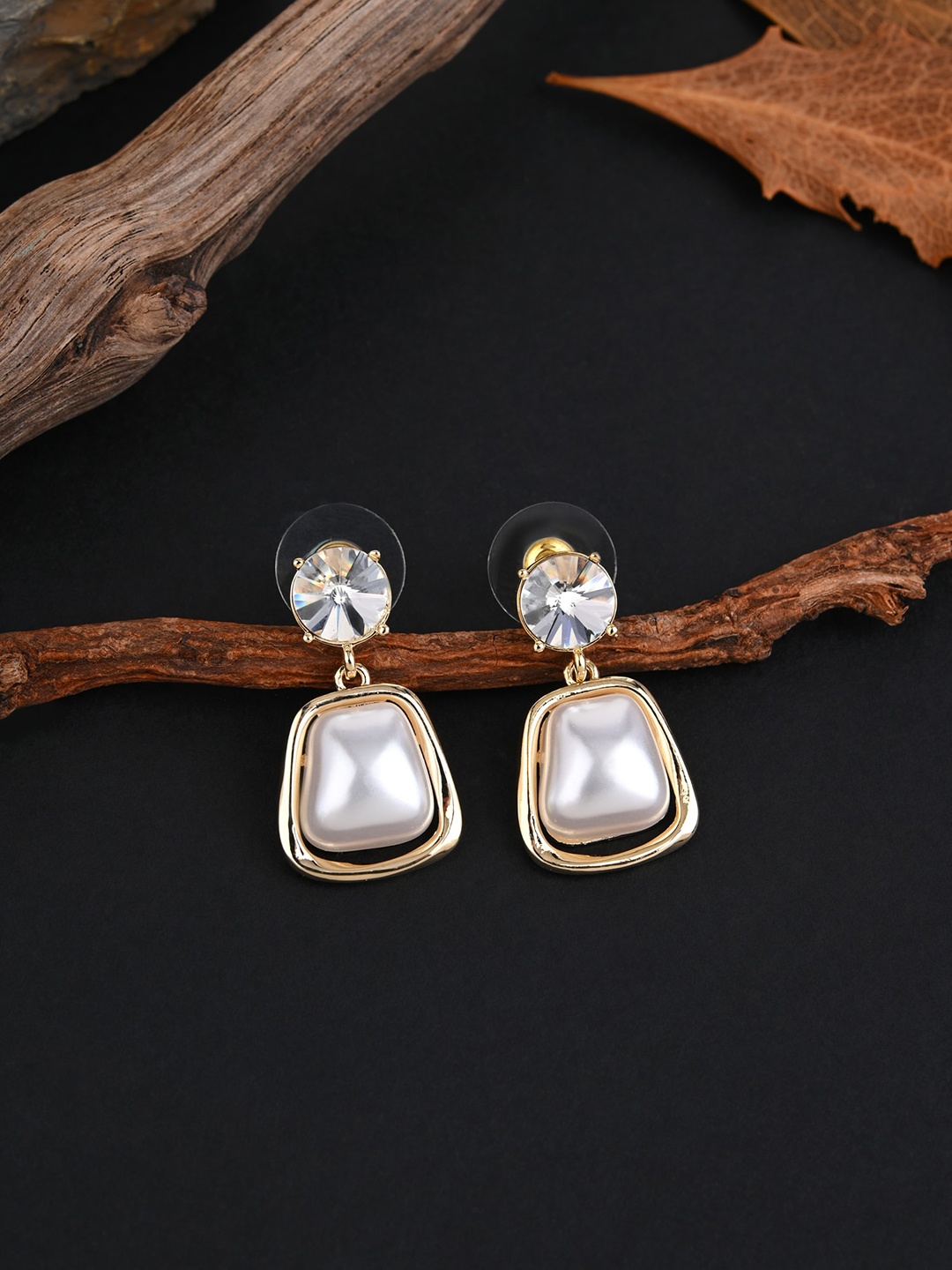 

E2O Gold-Plated Geometric Drop Earrings