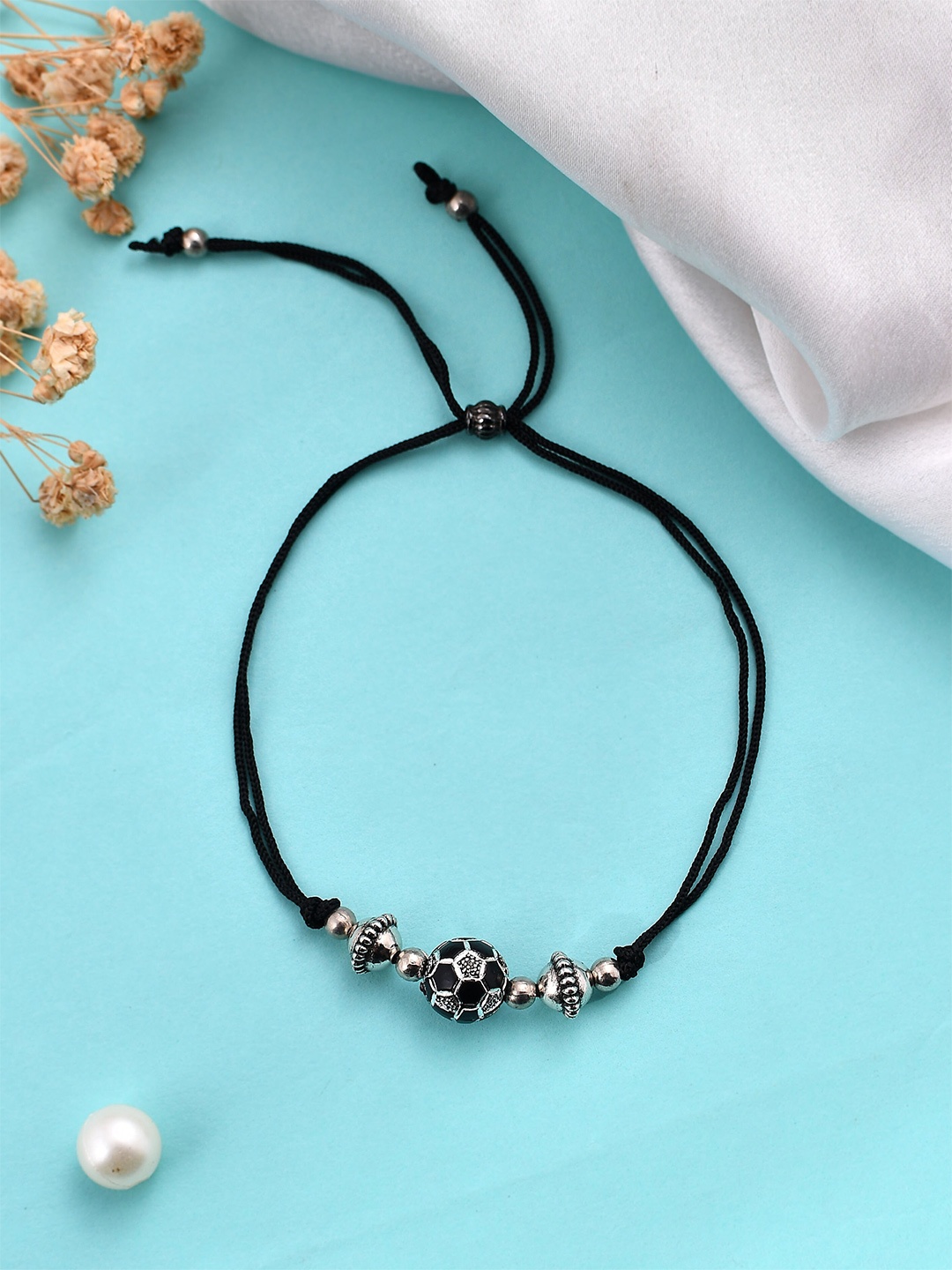 

Silvermerc Designs Silver-Plated Crystals Anklet