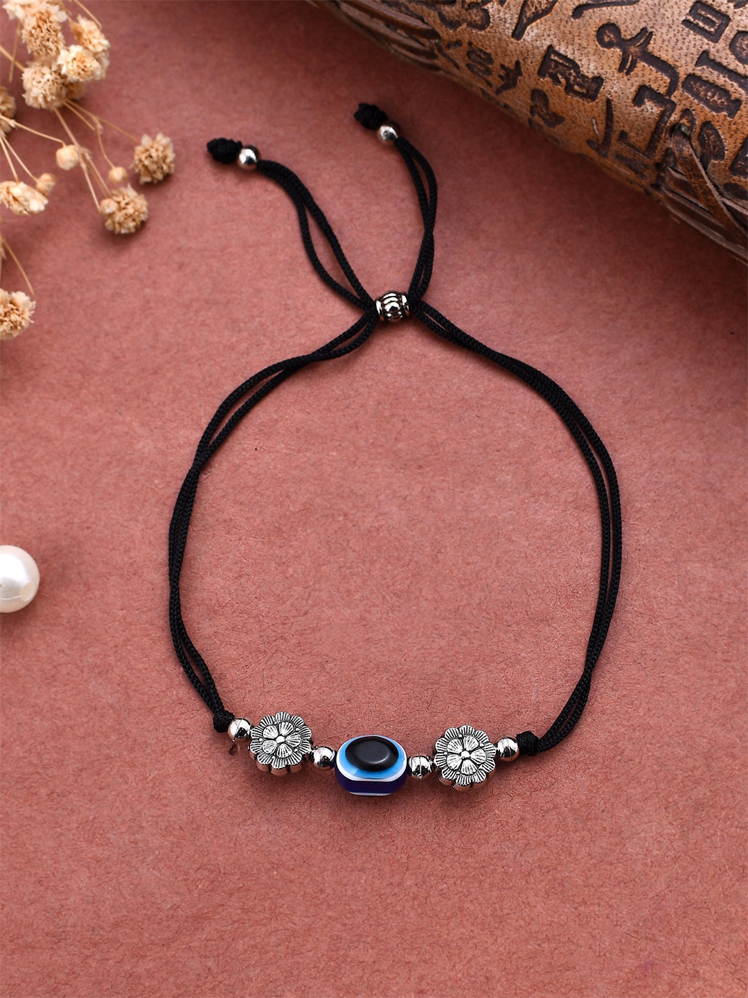 

Silvermerc Designs Silver-Plated Evil Eye Anklet