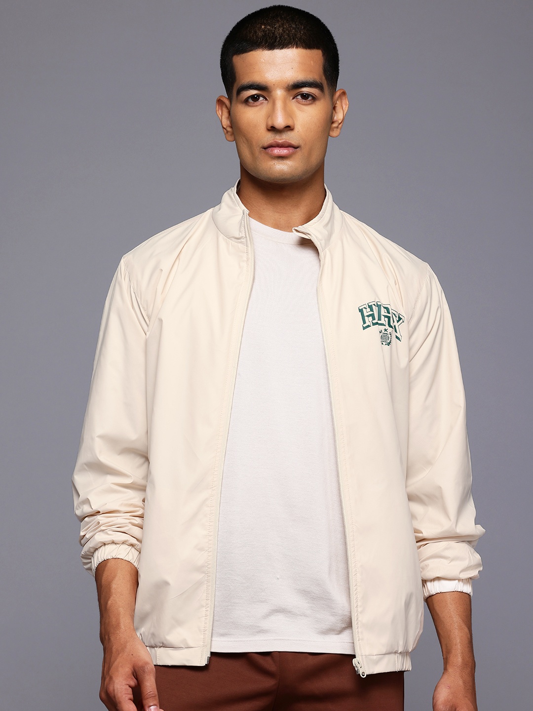 

HRX by Hrithik Roshan Lifestyle Bomber Jacket, Off white