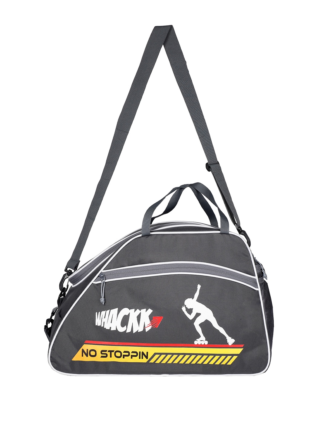 

Whackk Printed Medium Sports or Gym Duffel Bag, Black