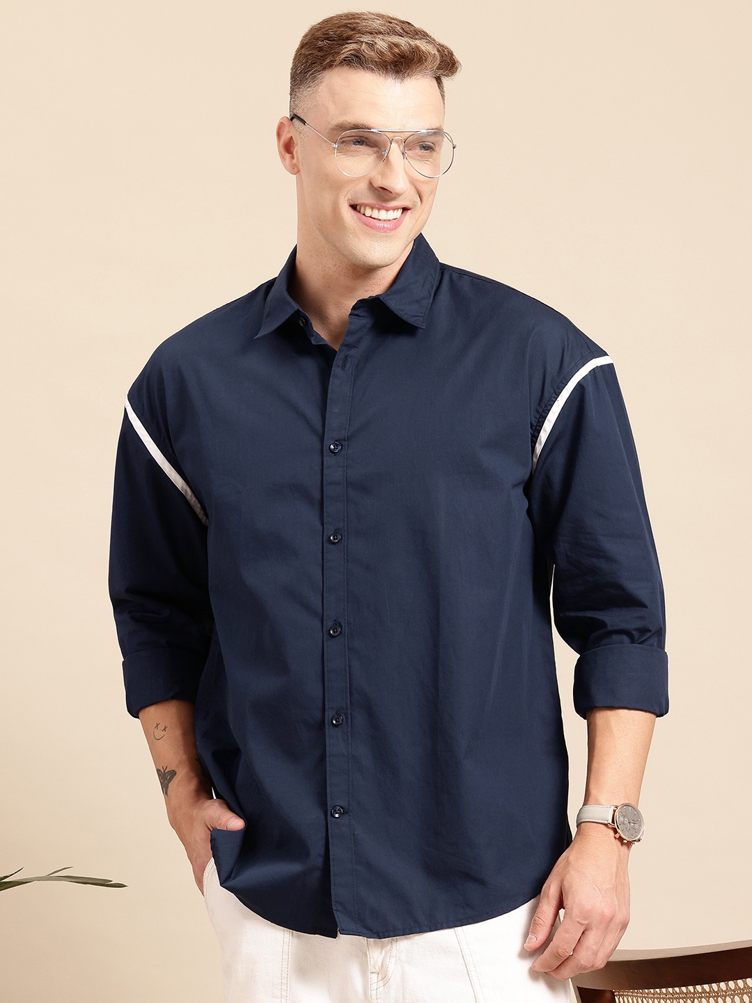 

Mast & Harbour Spread Collar Regular Fit Casual Shirt, Teal