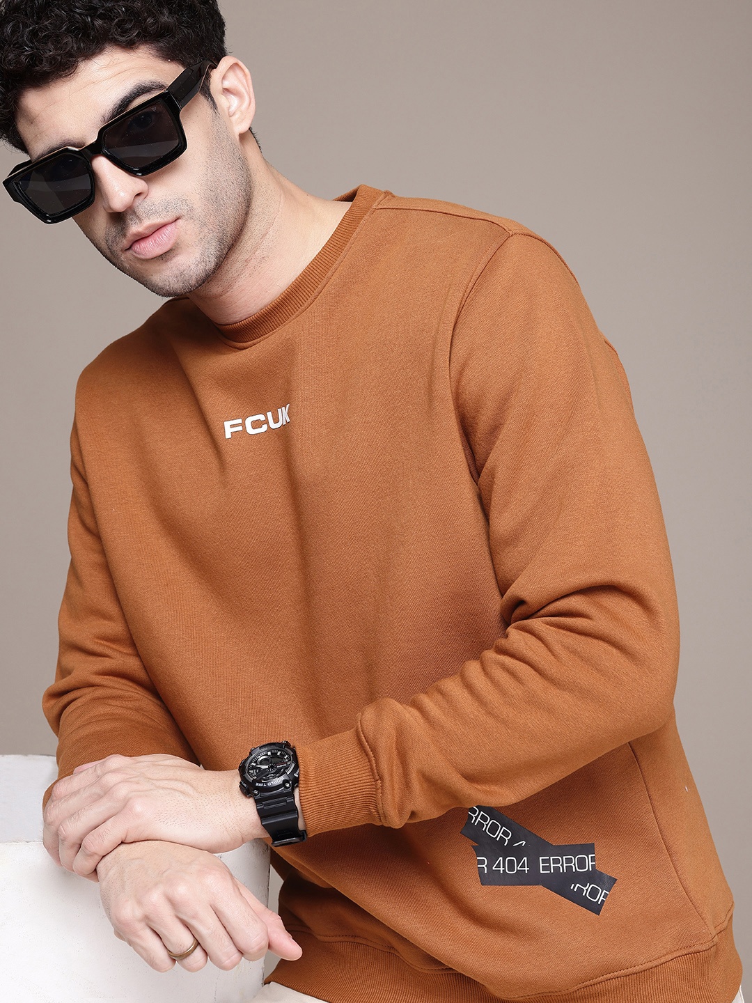 

FCUK Round Neck Sweatshirt, Olive