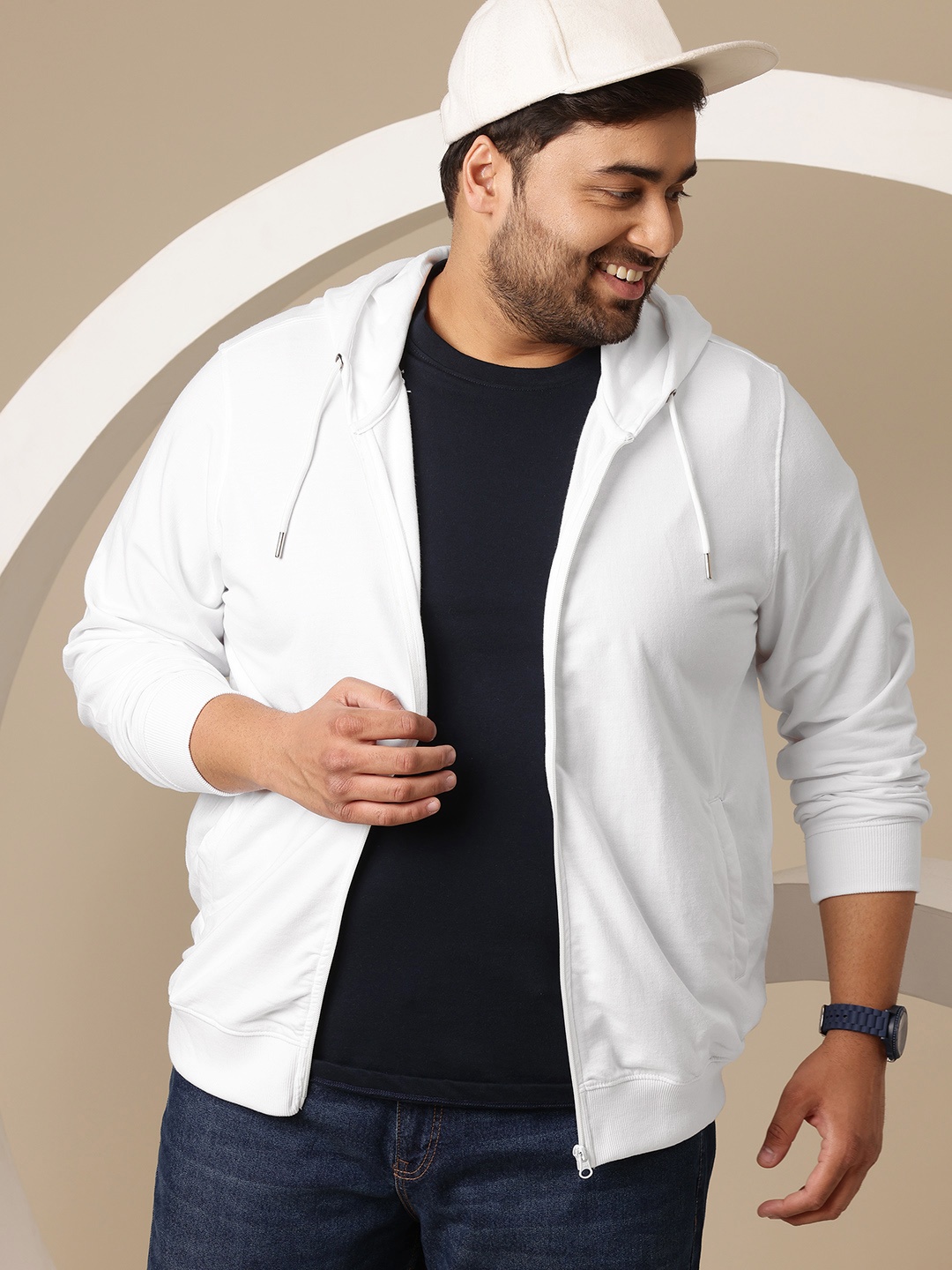 

Sztori Plus Size Hooded Sweatshirt, White