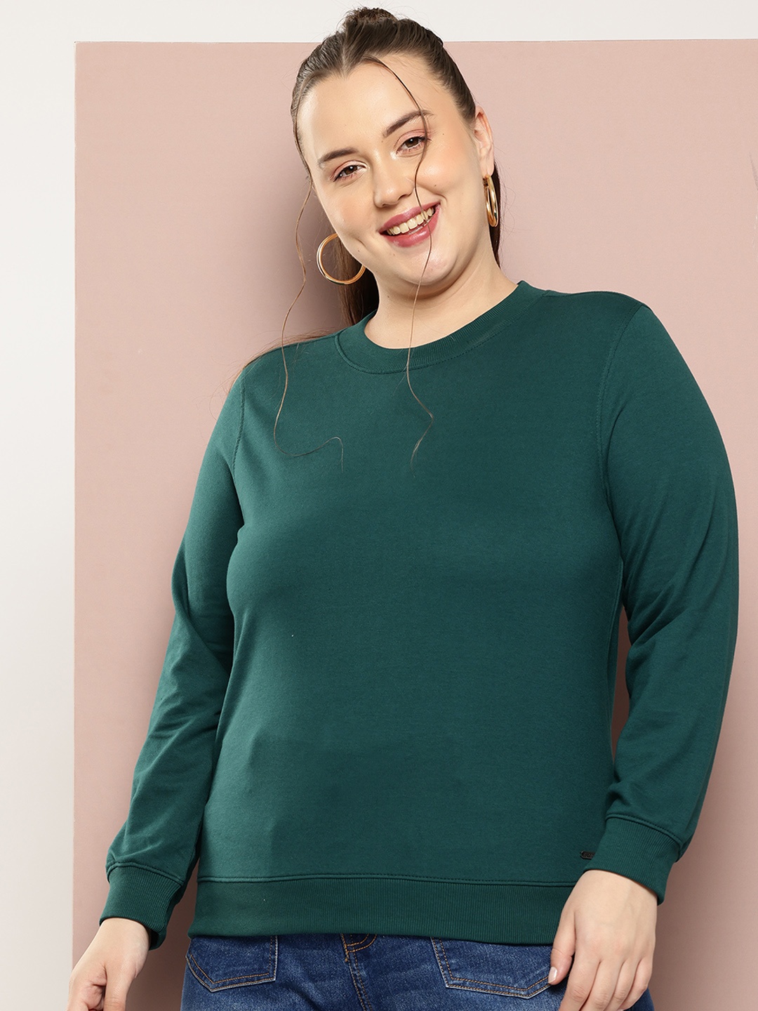 

Sztori Plus Size Sweatshirt, Teal