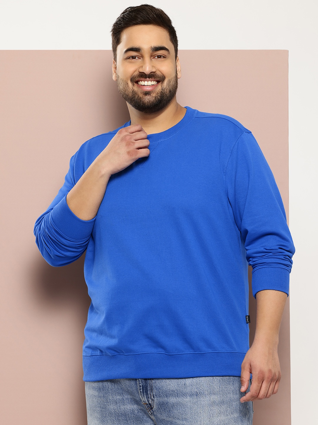 

Sztori Plus Size Pullover Sweatshirt, Blue