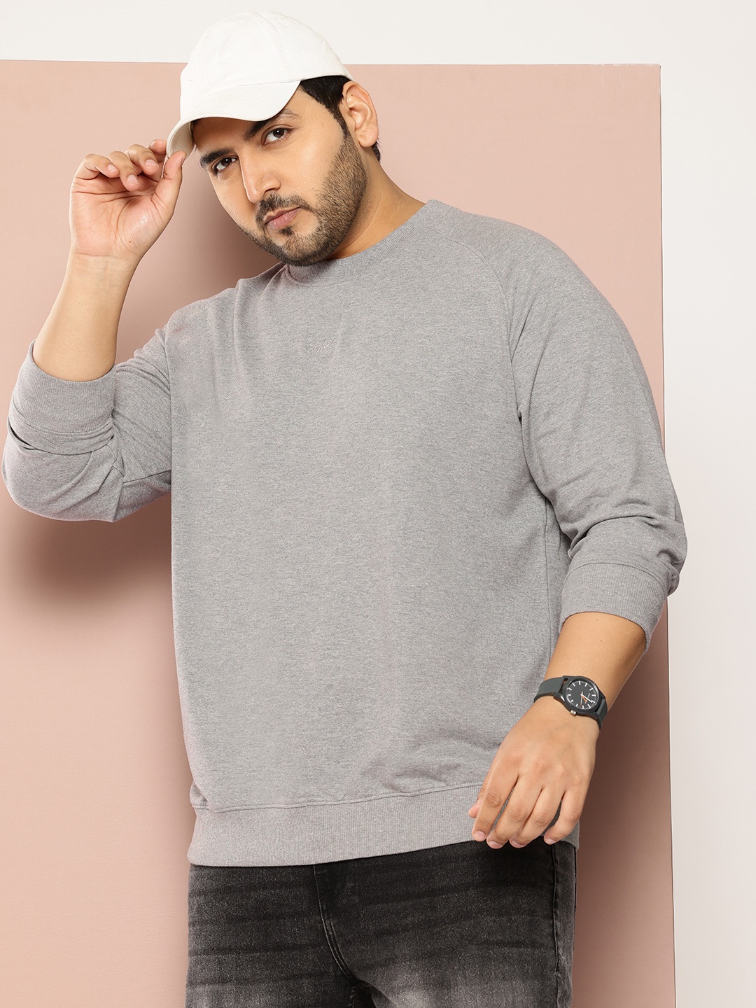 

Sztori Plus Size Raglan Sleeves Sweatshirt, Grey