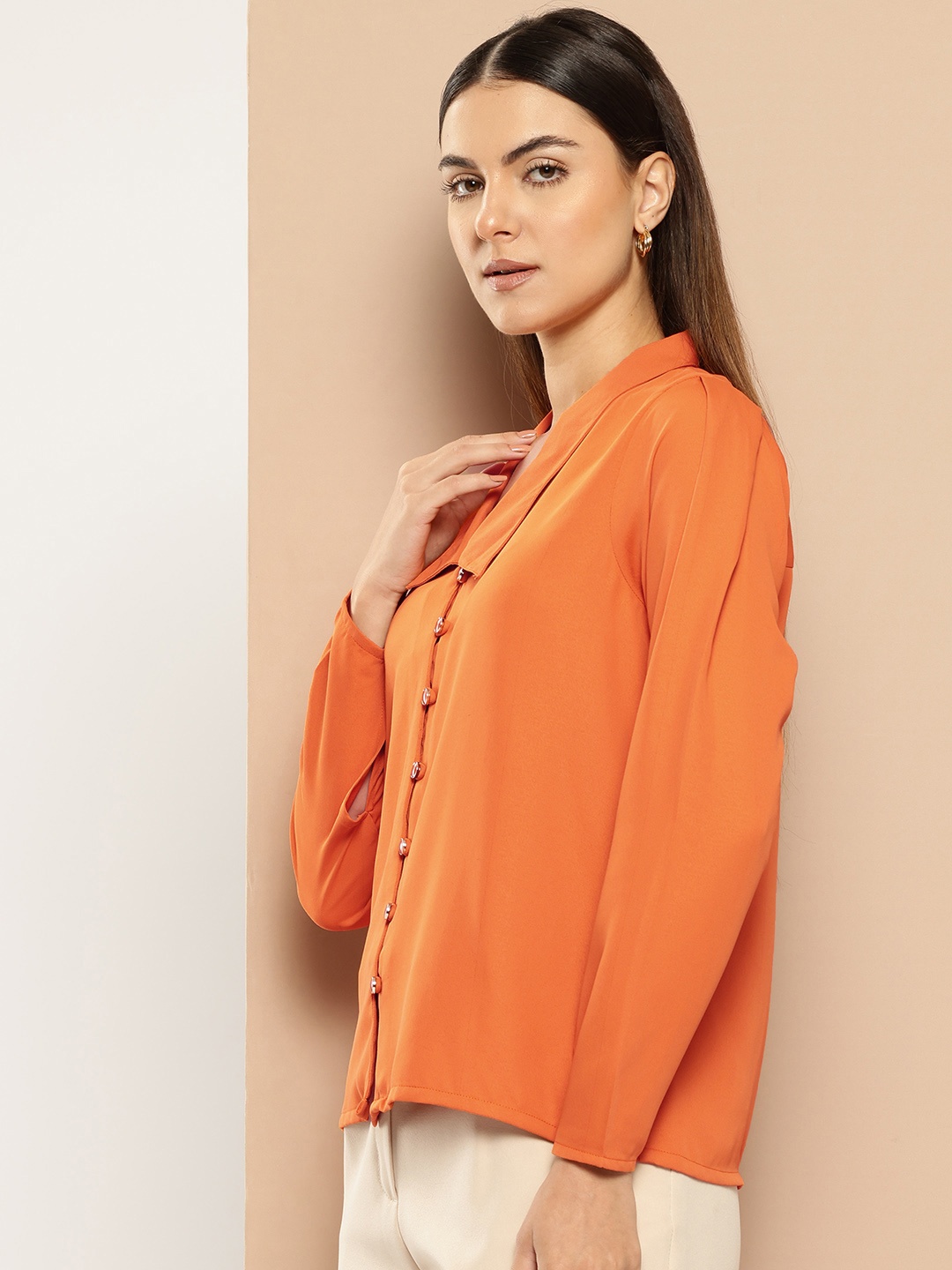 

her by invictus Women Semiformal Shirt, Orange