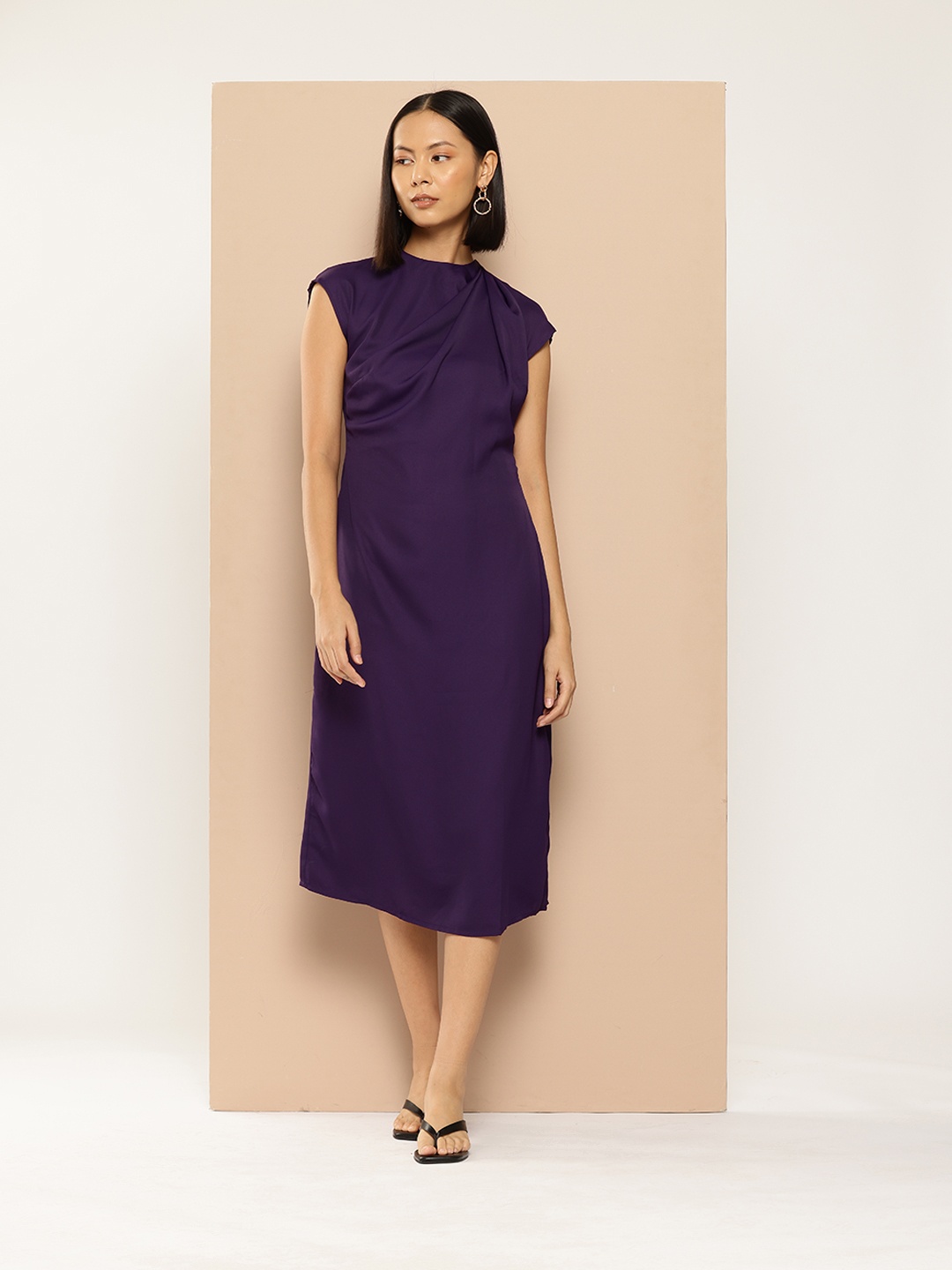 

her by invictus Sheath Midi Dress, Purple