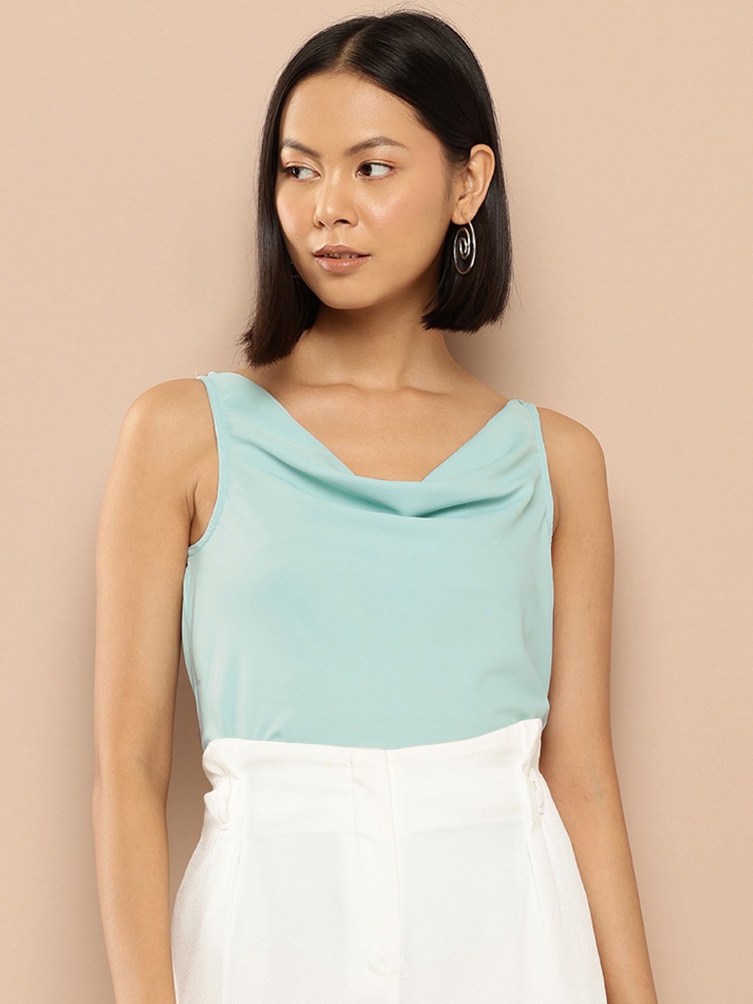 

her by invictus Cowl Neck Top, Blue