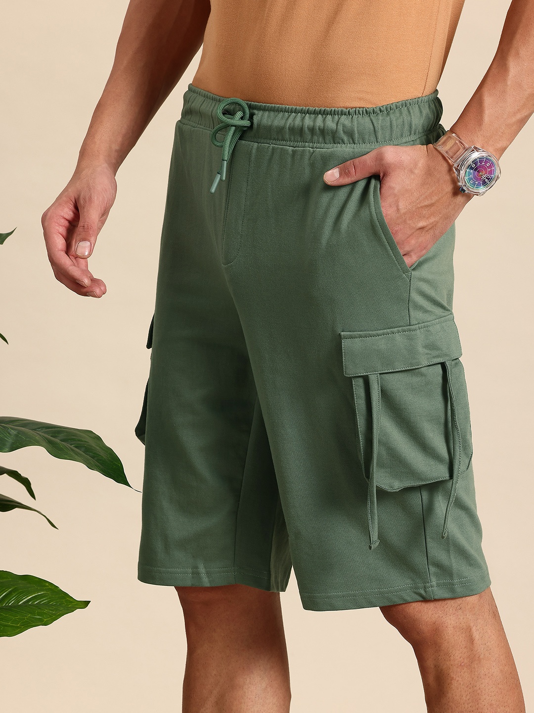 

Mast & Harbour Men Cargo Shorts, Green