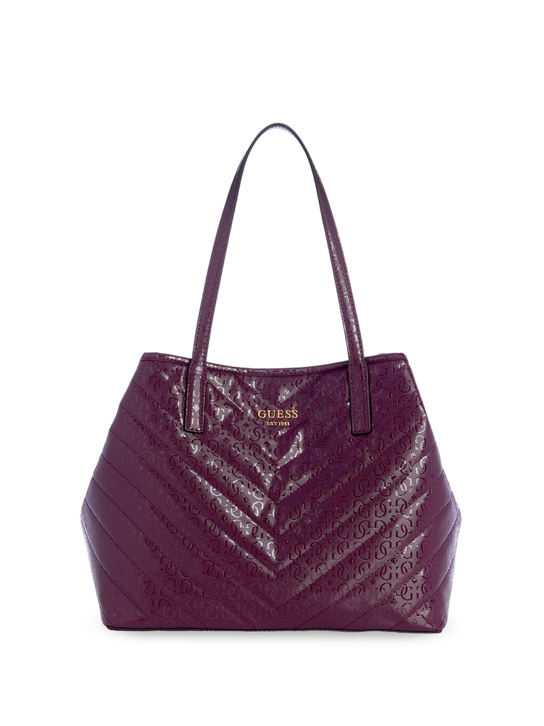 

GUESS Textured Structured Shoulder Bag, Burgundy