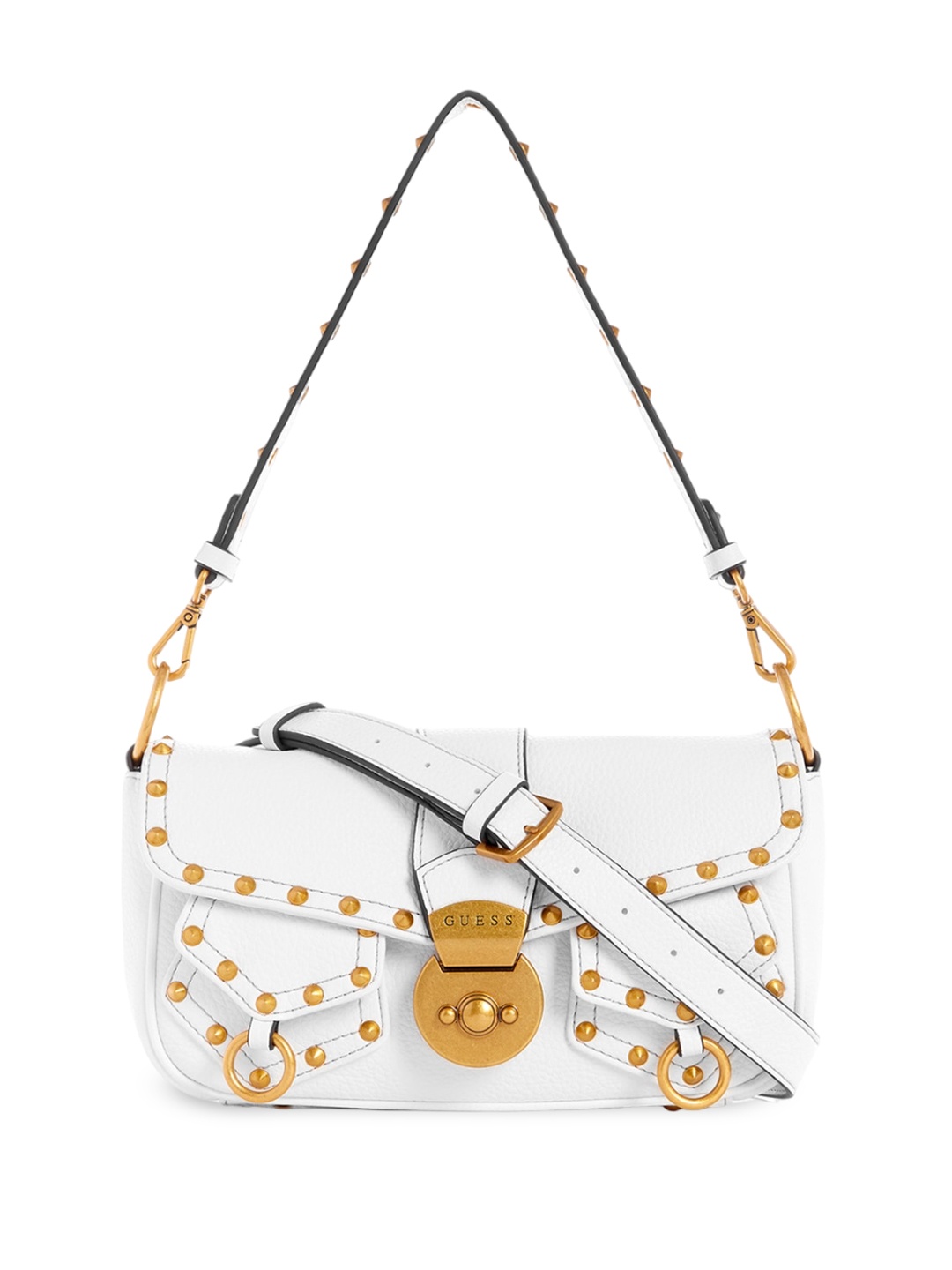 

GUESS Textured Structured Shoulder Bag, White