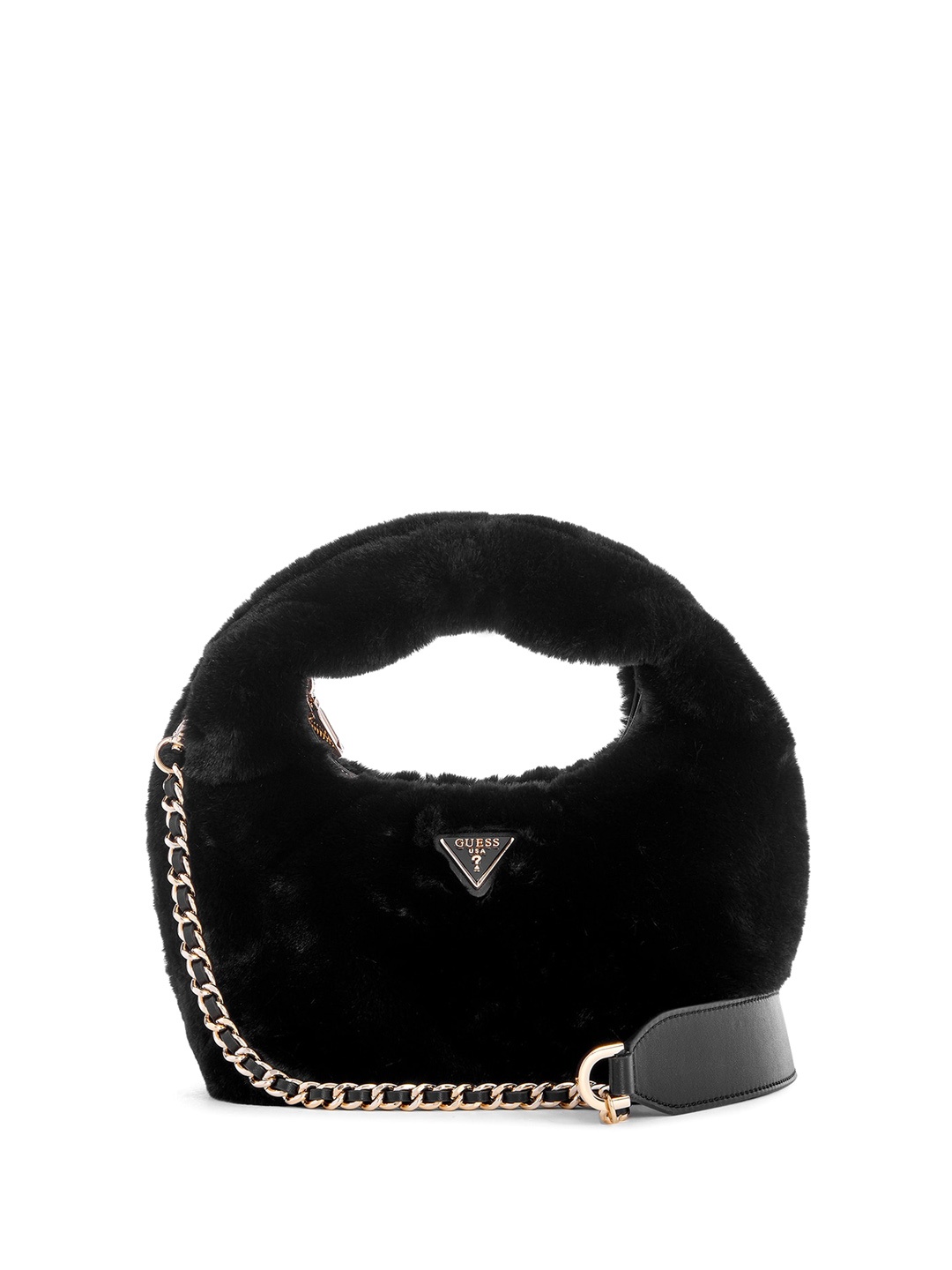 

GUESS Self Design Structured Hobo Bag, Black