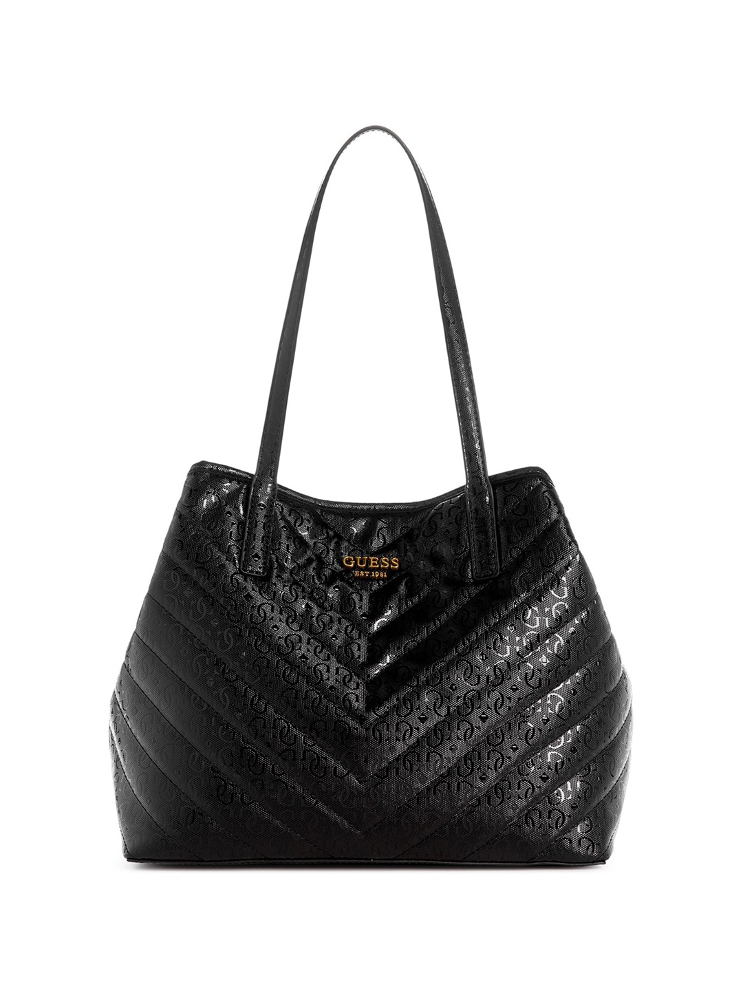 

GUESS Textured Zip Detail PU Bucket Shoulder Bag, Black