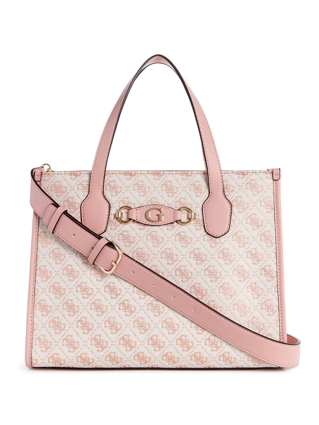 

GUESS Graphic Printed Structured Shoulder Bag, White