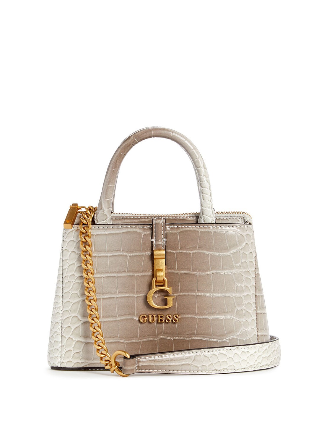 

GUESS Textured Structured Handheld Bag, Beige