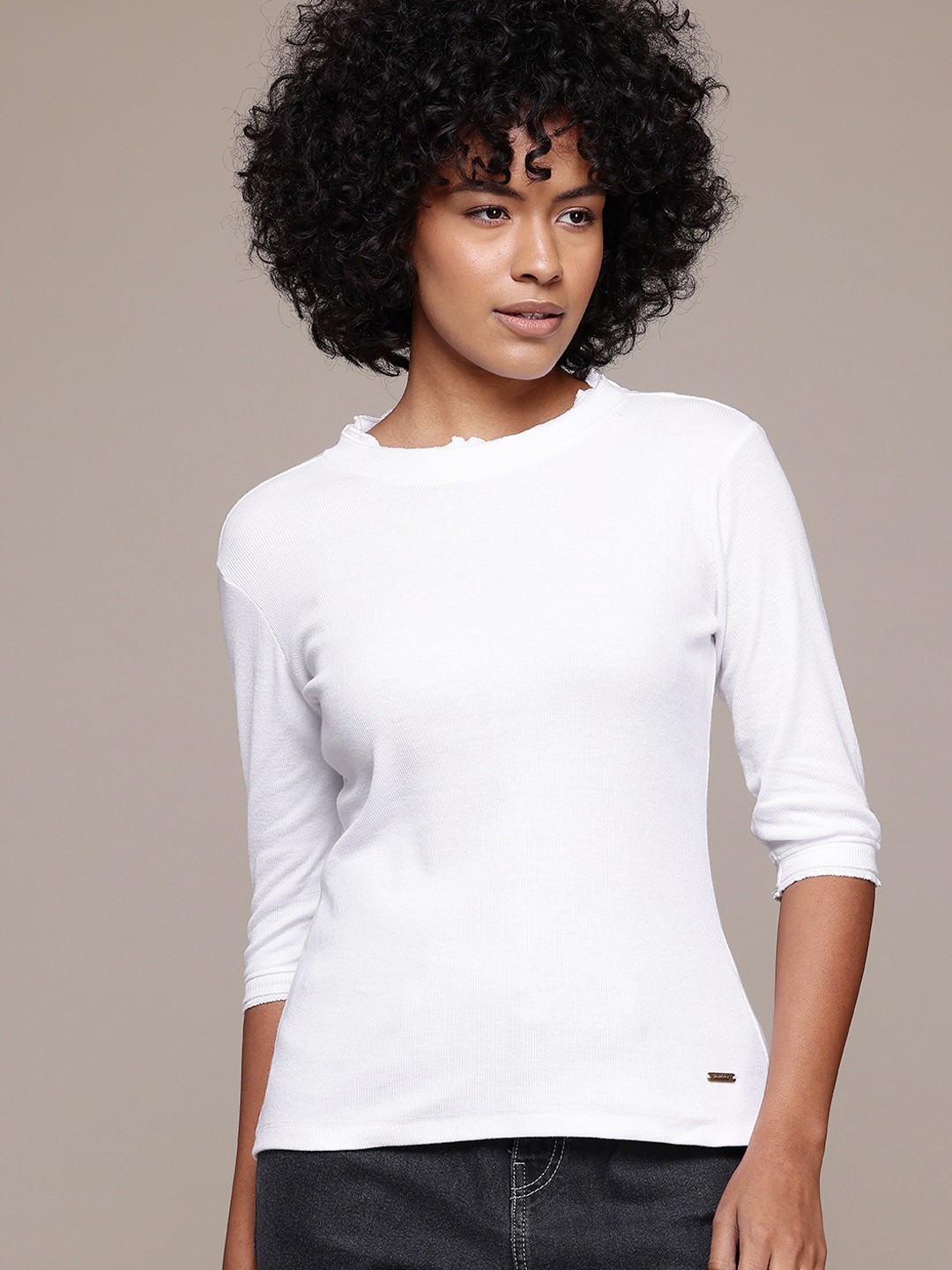 

Roadster High Neck Top, White