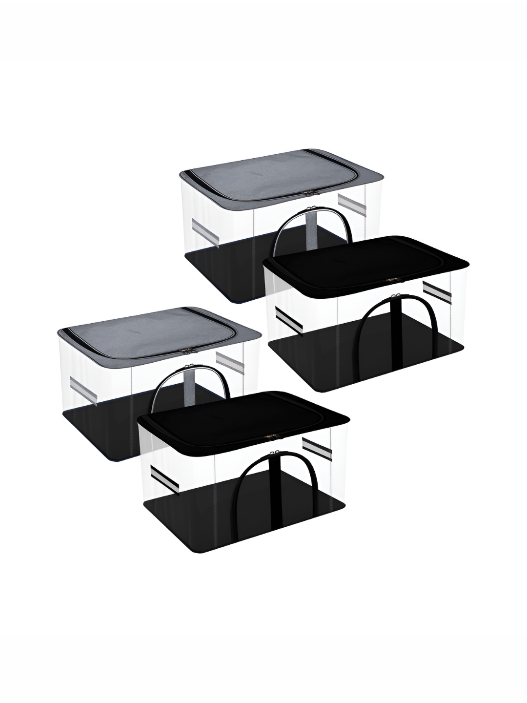 

Kuber Industries Black 4 Pieces Regular Shoes Organisers