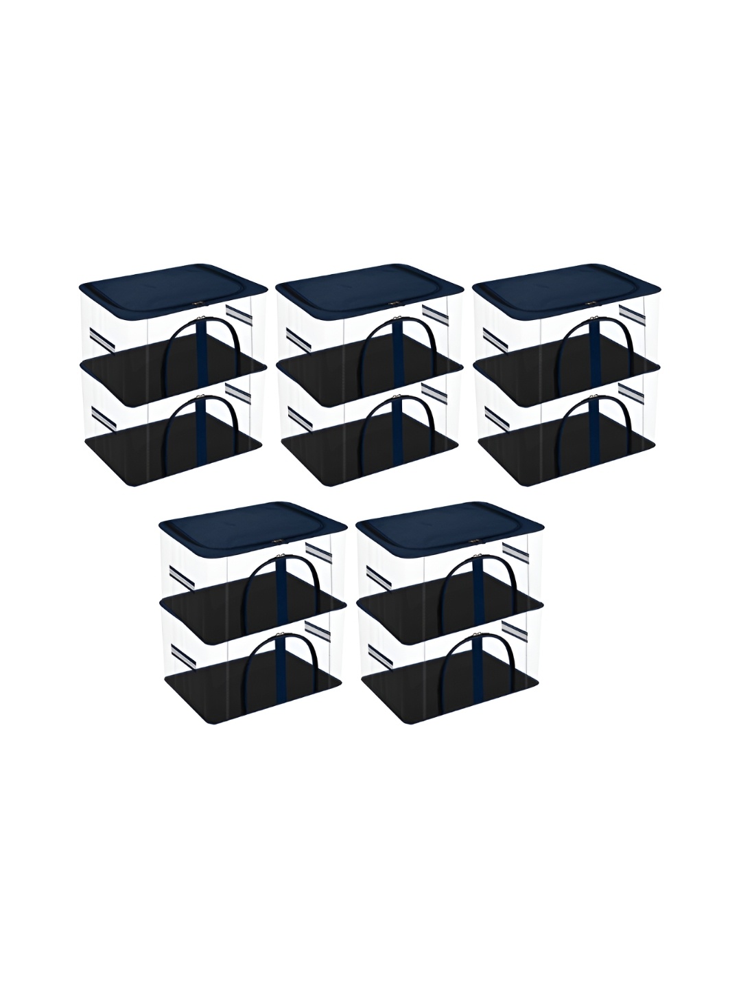 

Kuber Industries Navy Blue 10 Pieces Wardrobe Multi-Utility Organisers