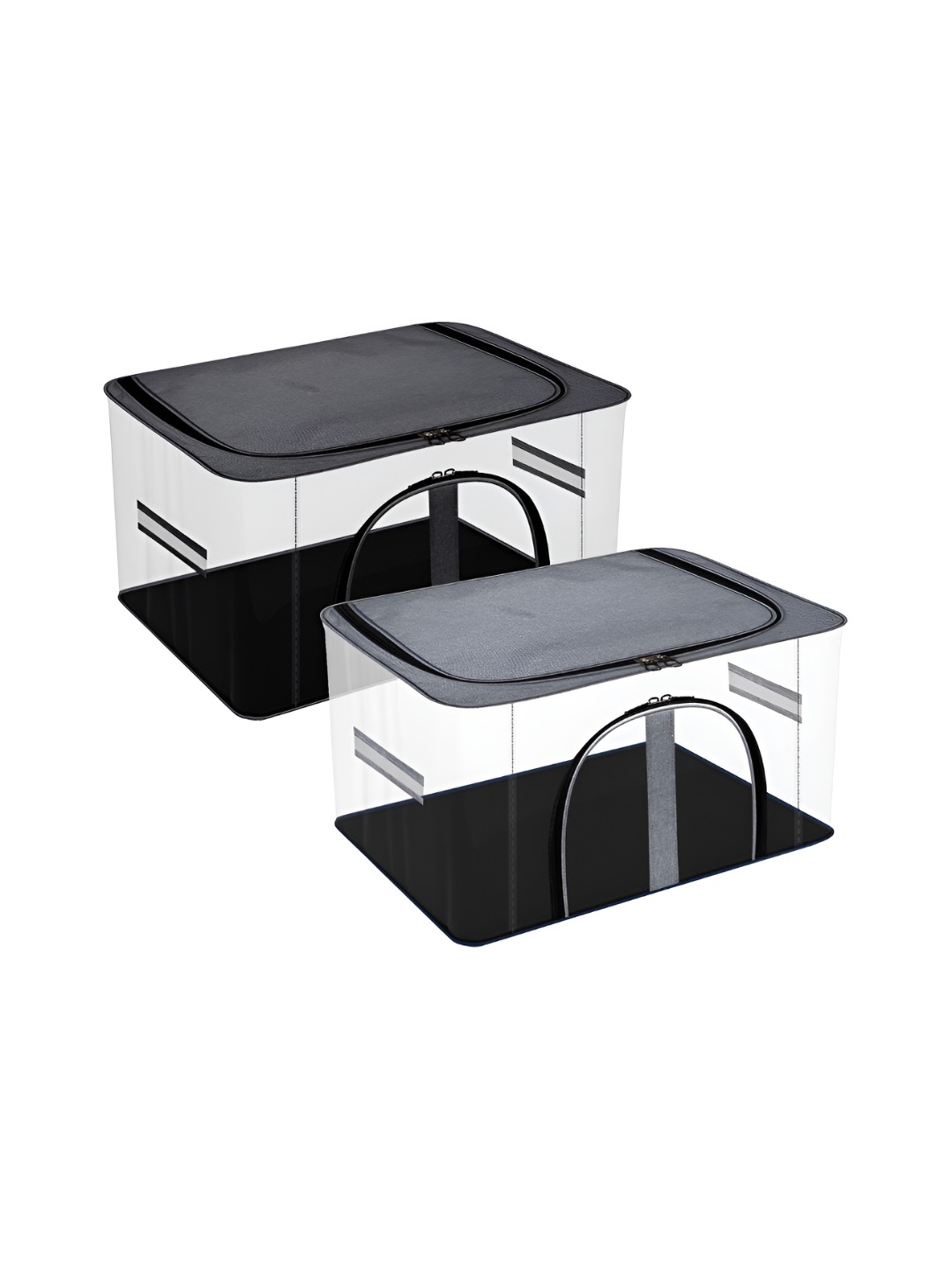 

Kuber Industries Grey & Black 2 Pieces Multi-Utility Organisers