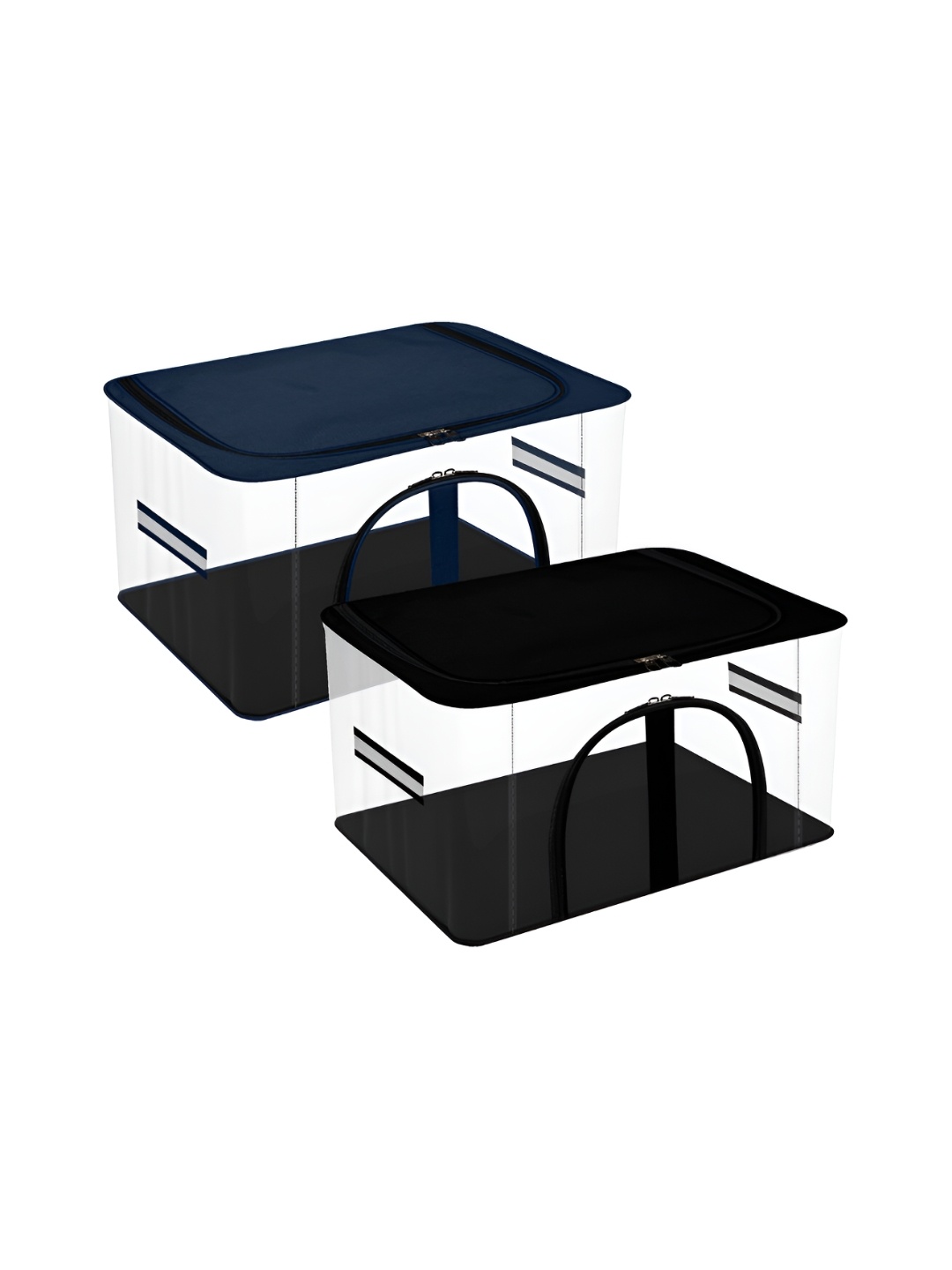 

Kuber Industries Navy Blue & Black 2 Pieces Multi-Utility Organisers